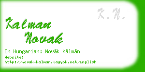 kalman novak business card